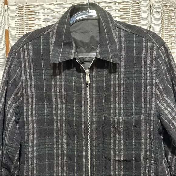 Theory Reversible Zip Shirt Jacket M